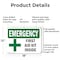 Signmission First Aid Kit Inside, 18 in W x Rectangle, Aluminum OS-2PACK-EM-A-1218-L-10324 - alternate 2